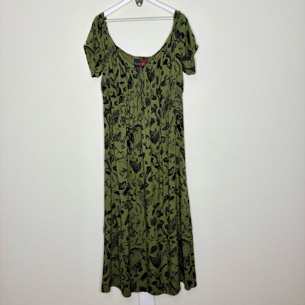 Killstar Forestine Green Maxi Off The Shoulder Dress Whimsy Fairy Grunge 4XL - Picture 4 of 9